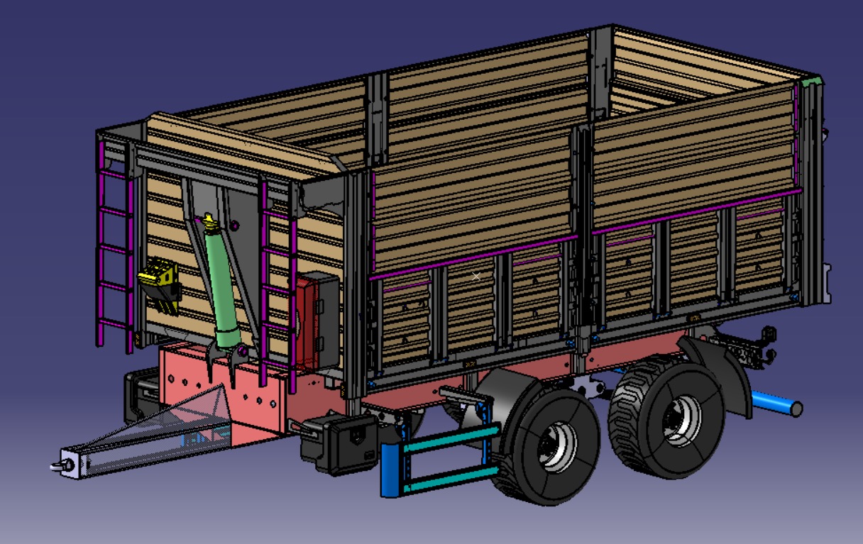 后翻式农用拖车